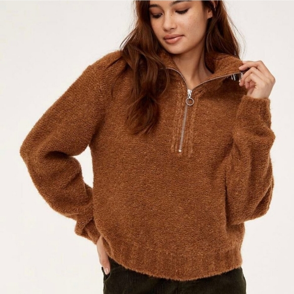 Wilfred Free Aritzia Gwyneth Half Zip Pullover Sweater - Picture 5 of 12